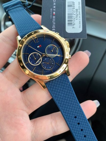 Tommy Hilfiger Women's Quartz Silicone Strap Blue Dial 38mm Watch 1782198