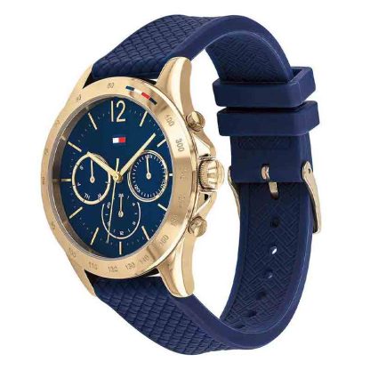 Tommy Hilfiger Women's Quartz Silicone Strap Blue Dial 38mm Watch 1782198 – Image 3
