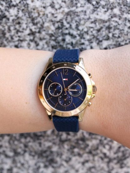 Tommy Hilfiger Women's Quartz Silicone Strap Blue Dial 38mm Watch 1782198 – Image 5