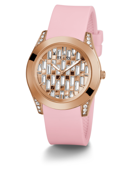 GUESS CLARITY PINK TONE SILICONE STRAP WOMEN’S WATCH - GW0109L2 - – Image 3