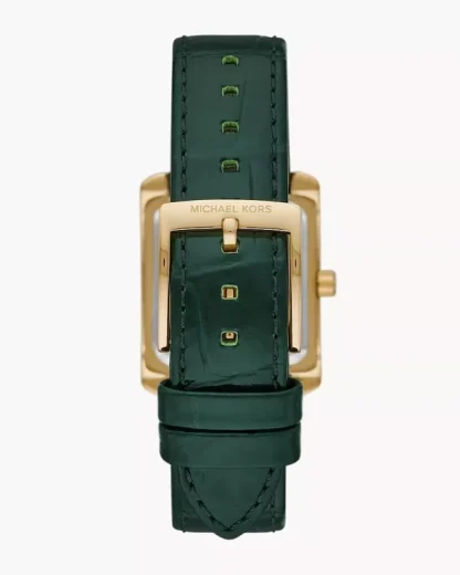 Montre Emery de Michael Kors à trois aiguilles en cuir façon croco, vert, MK4697 – Image 4