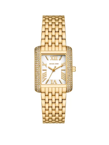 Michael Kors Emery MK4826 Montre à trois aiguilles en acier inoxydable pour femme Doré