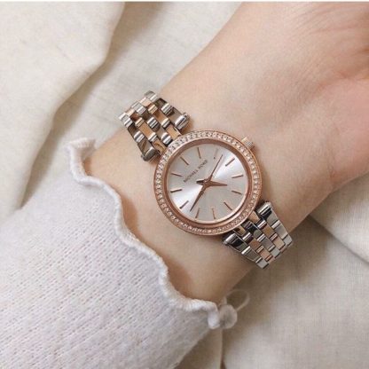 Montre Mini Michael kors Pour Femme argenté, rose gold, MK3298